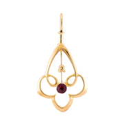 Art Nouveau 18k Garnet Lavalier Pendant
