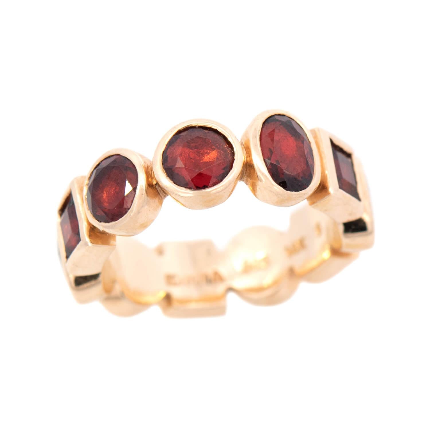 Estate 14k Garnet Multi-Stone Ring