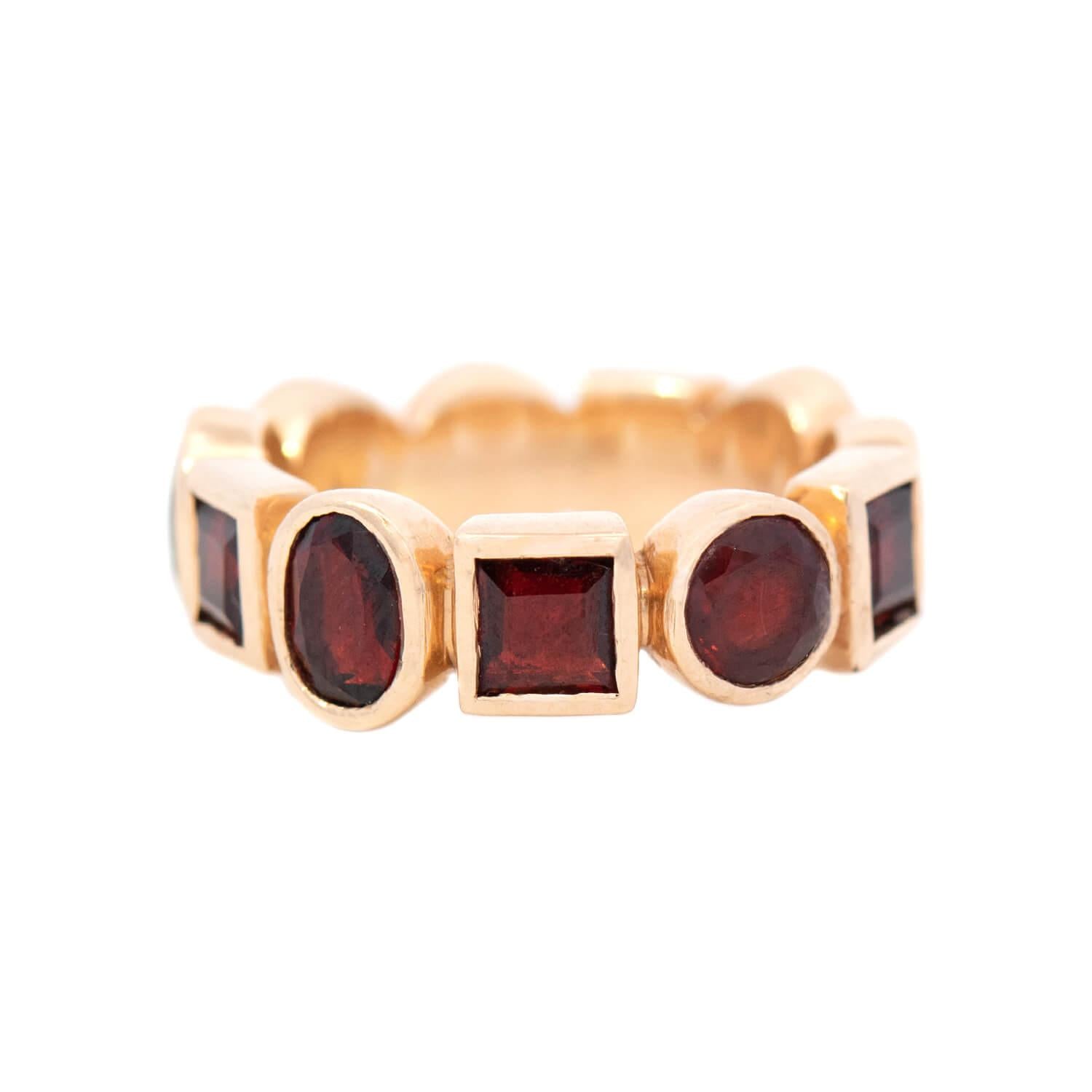 Estate 14k Garnet Multi-Stone Ring