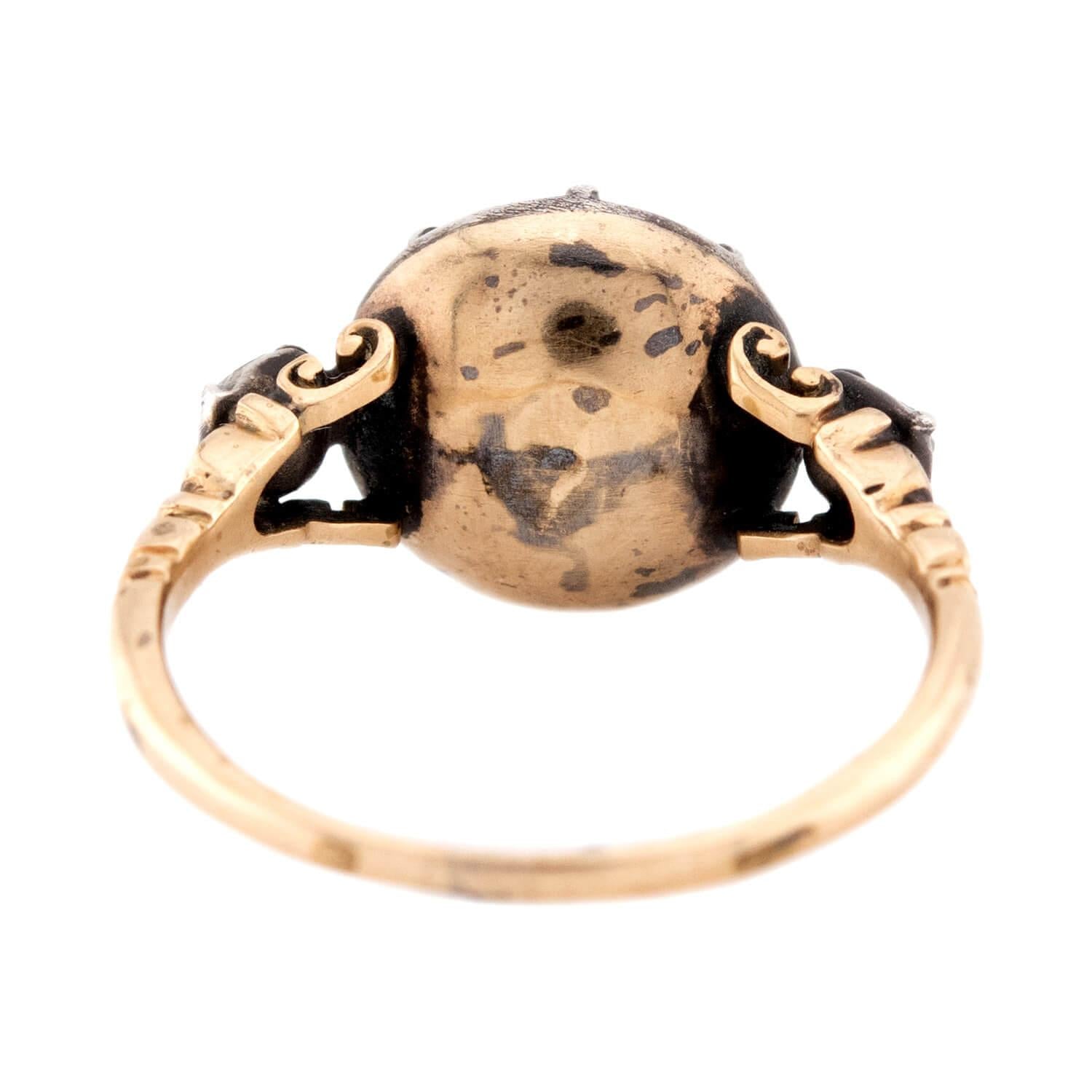 Georgian English 14k/Sterling Silver Diamond Engagement Ring 1.60ct