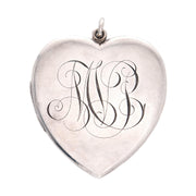 Victorian Sterling Silver Heart-Motif Locket