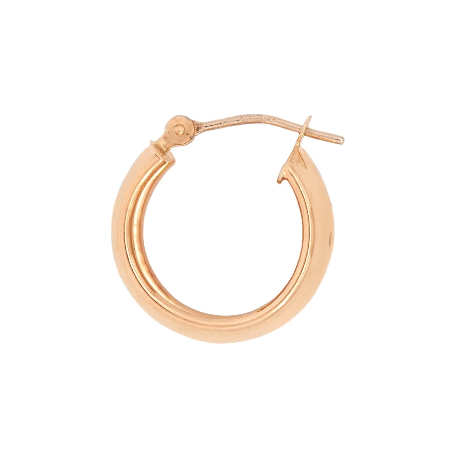 Estate 14k Huggie Hoop Earrings