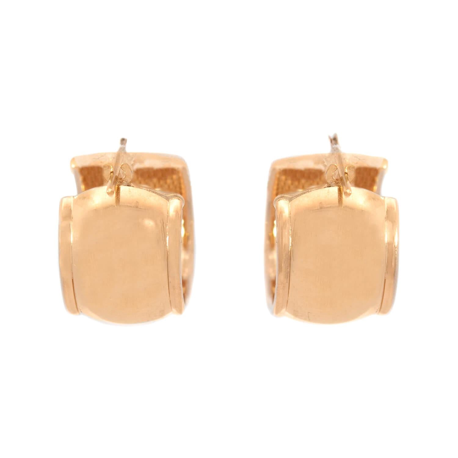 Estate 14k Huggie Hoop Earrings