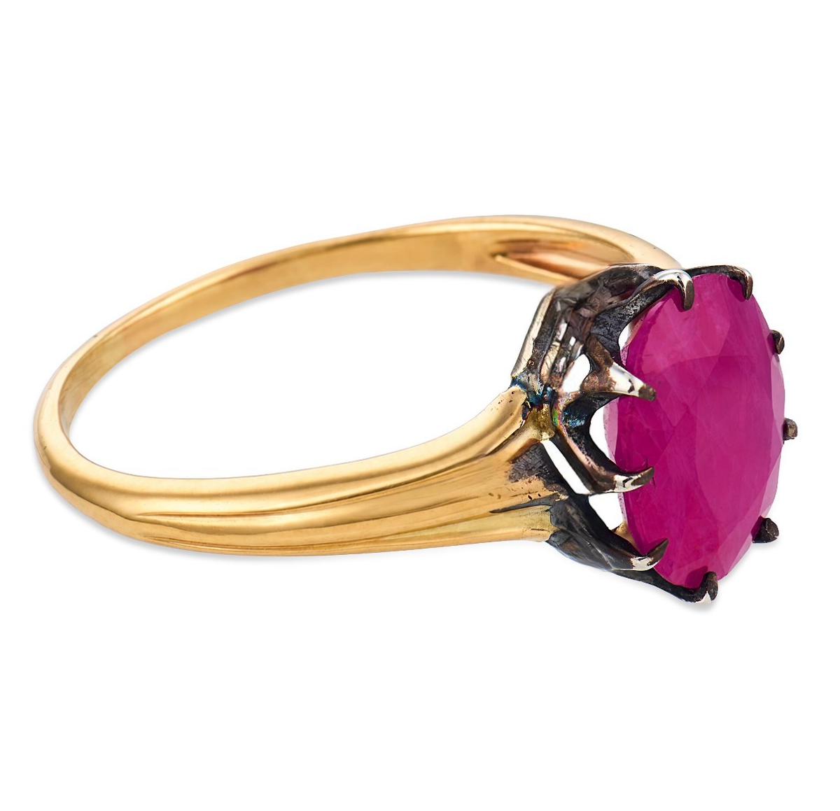 Victorian 14k/Sterling Silver Ruby Ring
