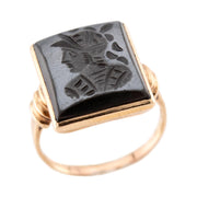 Victorian 14k Hematite Intaglio Ring