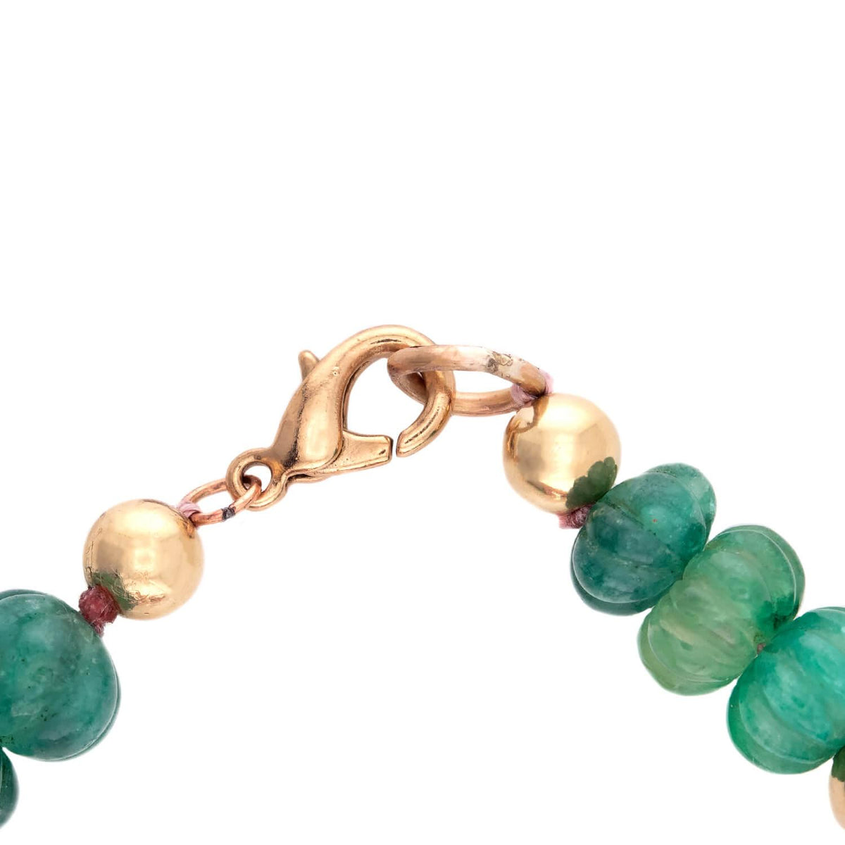 Art Deco Gold-Filled & Jadeite Bead Necklace
