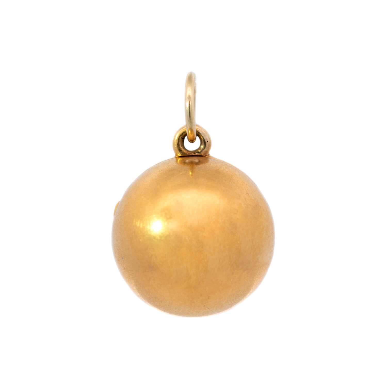 Rare Hidden Key Victorian 18k Ball Pendant