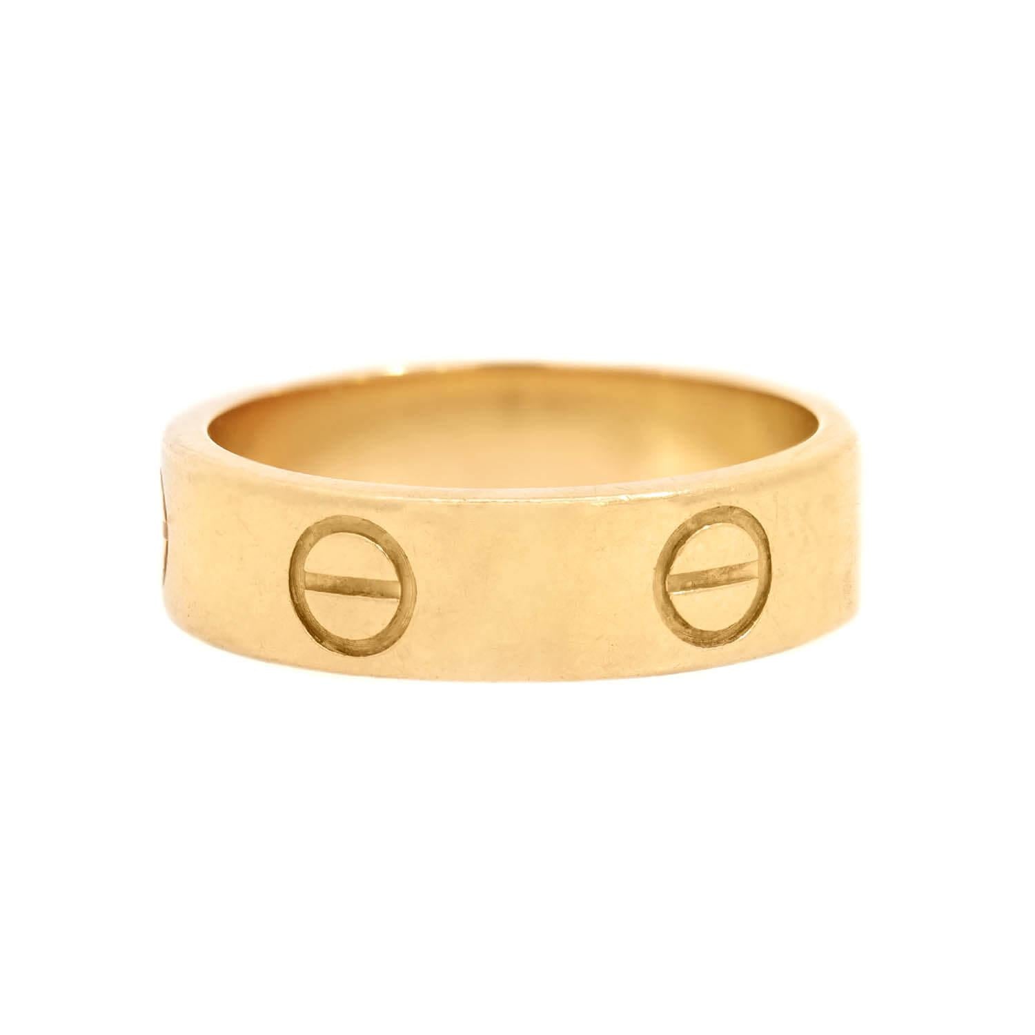 CARTIER Estate 18k Love Ring