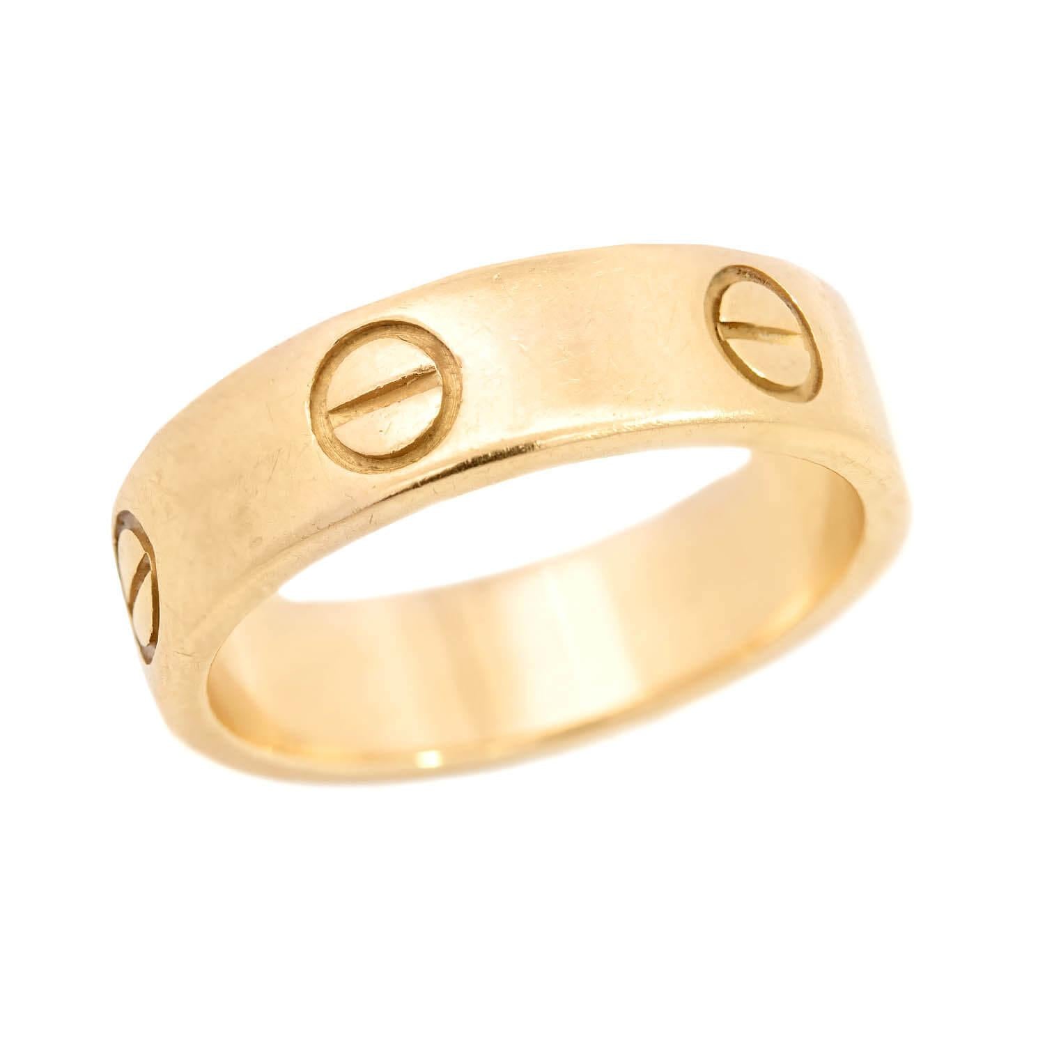 CARTIER Estate 18k Love Ring