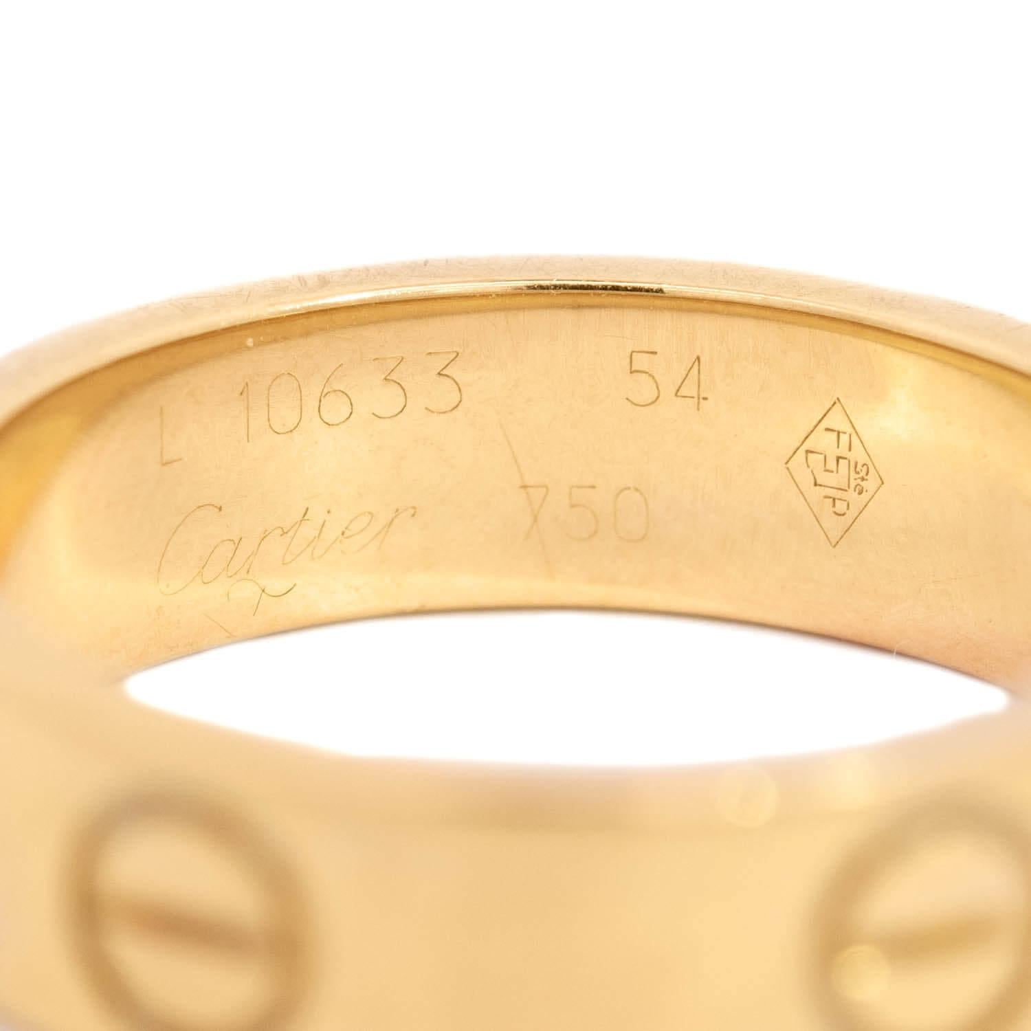 CARTIER Estate 18k Love Ring