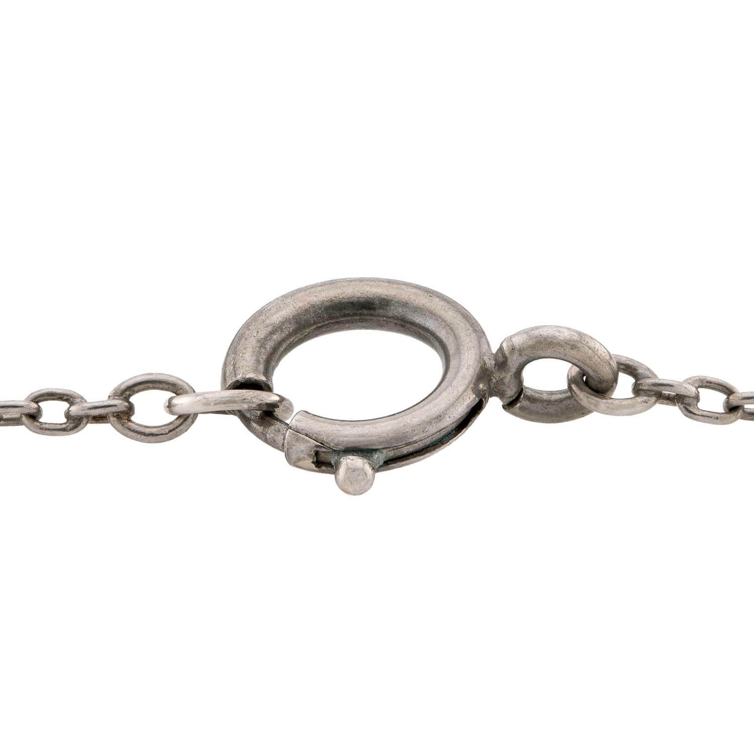 Art Deco Sterling Silver Rock Quartz Crystal "Diamonds-by-the-Yard" Necklace