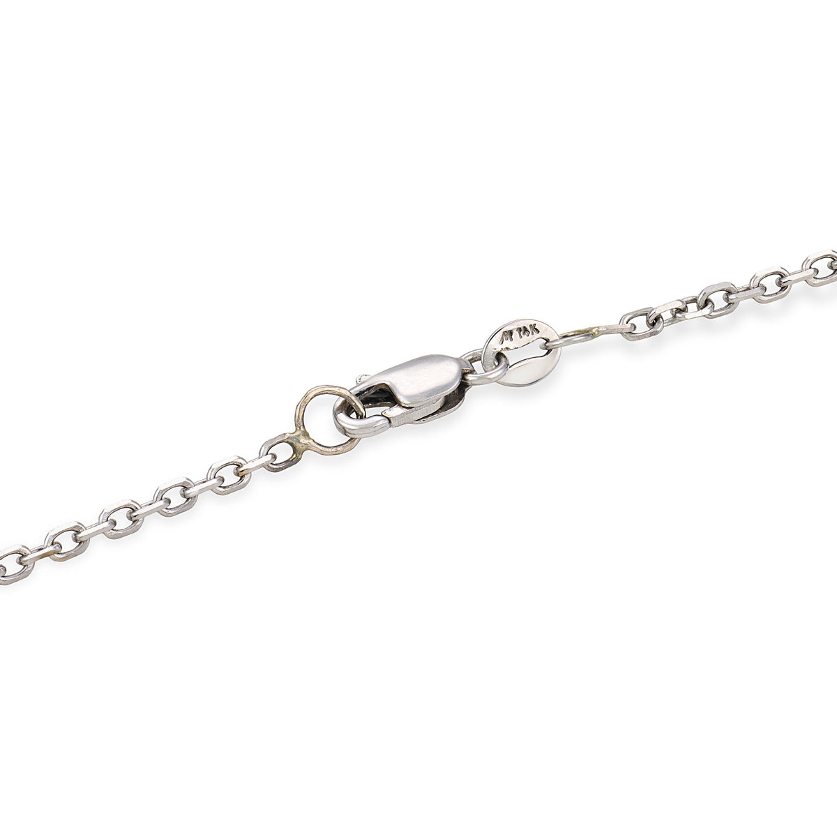 Estate 14k Diamond Crown-Motif Pendant Necklace