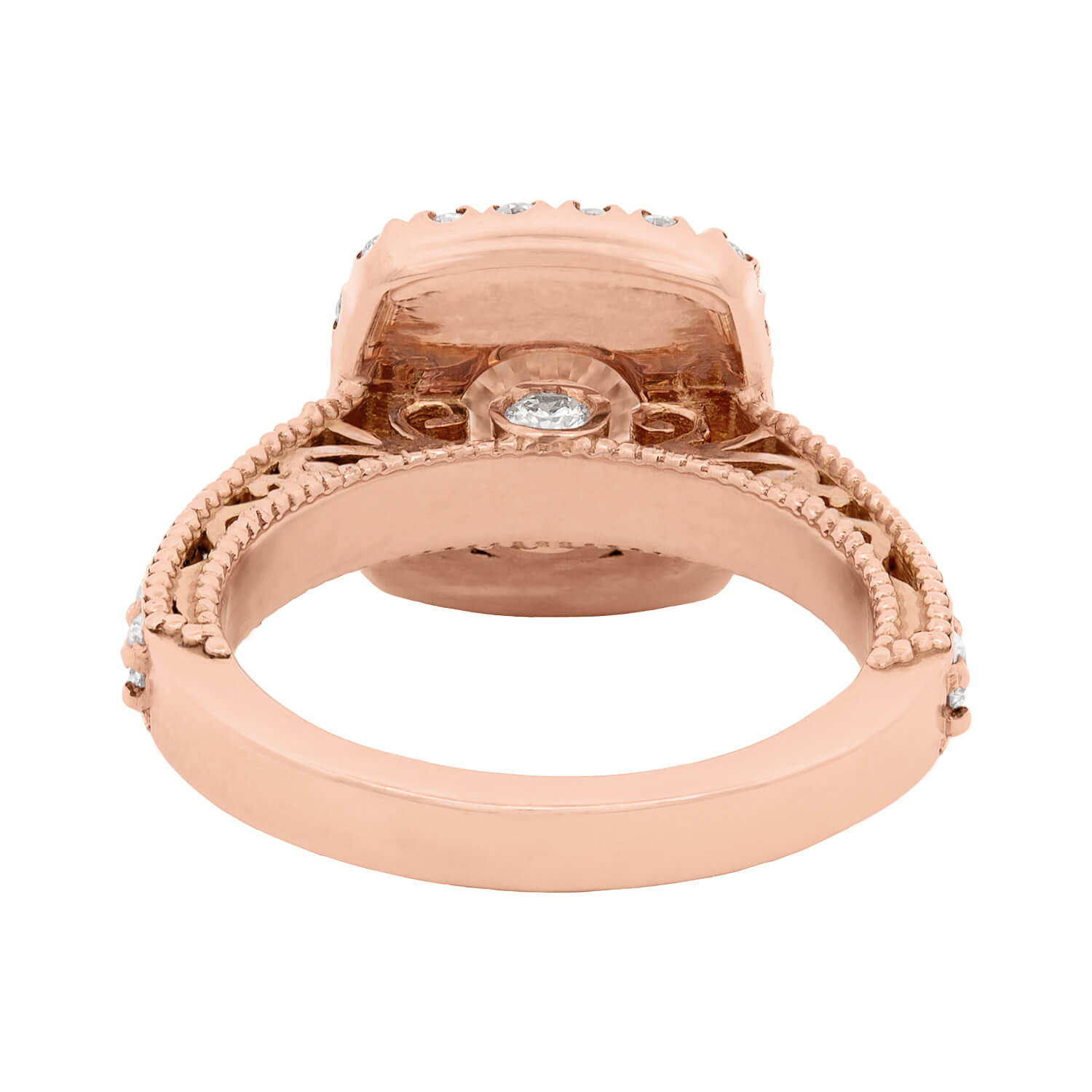 Estate 14k Rose Gold Diamond Engagement Ring 1.51ct