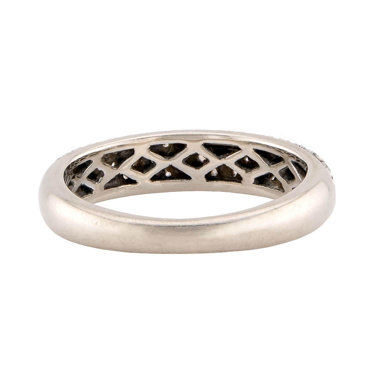 Estate 14k Pavé Diamond Half Band