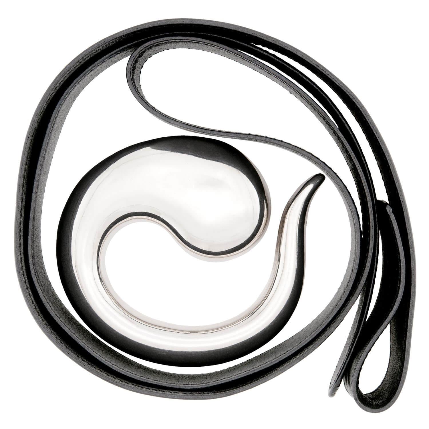 ELSA PERETTI FOR TIFFANY & CO. Vintage Italian Sterling Silver & Leather Belt