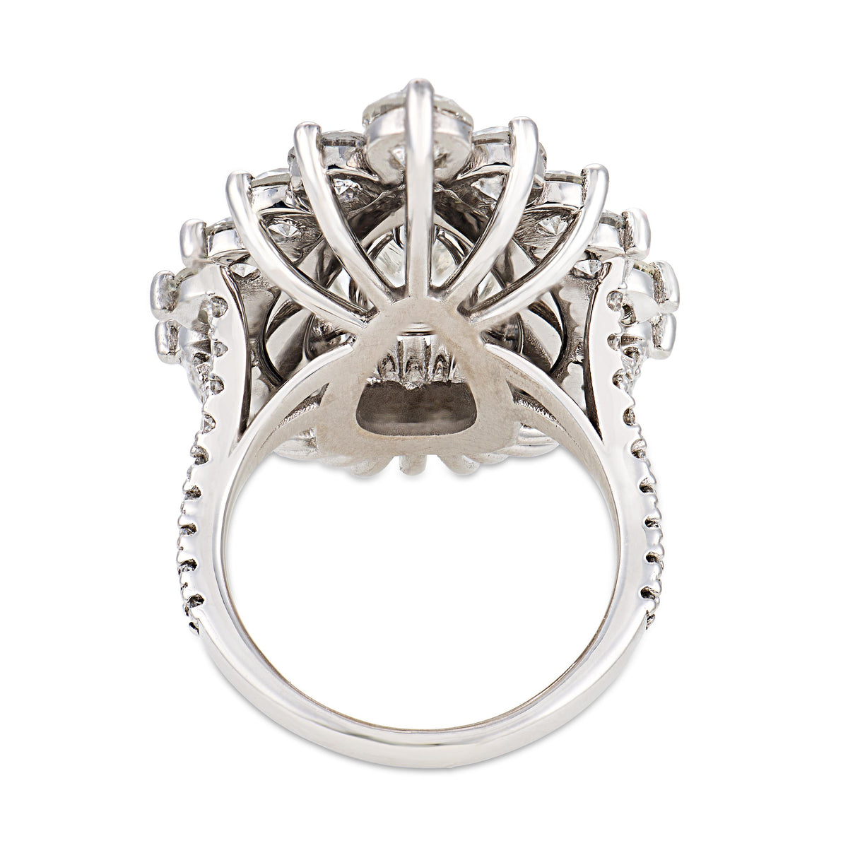 Vintage 18k Diamond Halo Ring 4.25ct
