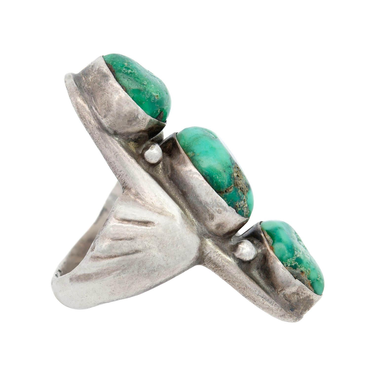 Vintage Sterling Silver Turquoise Statement Ring