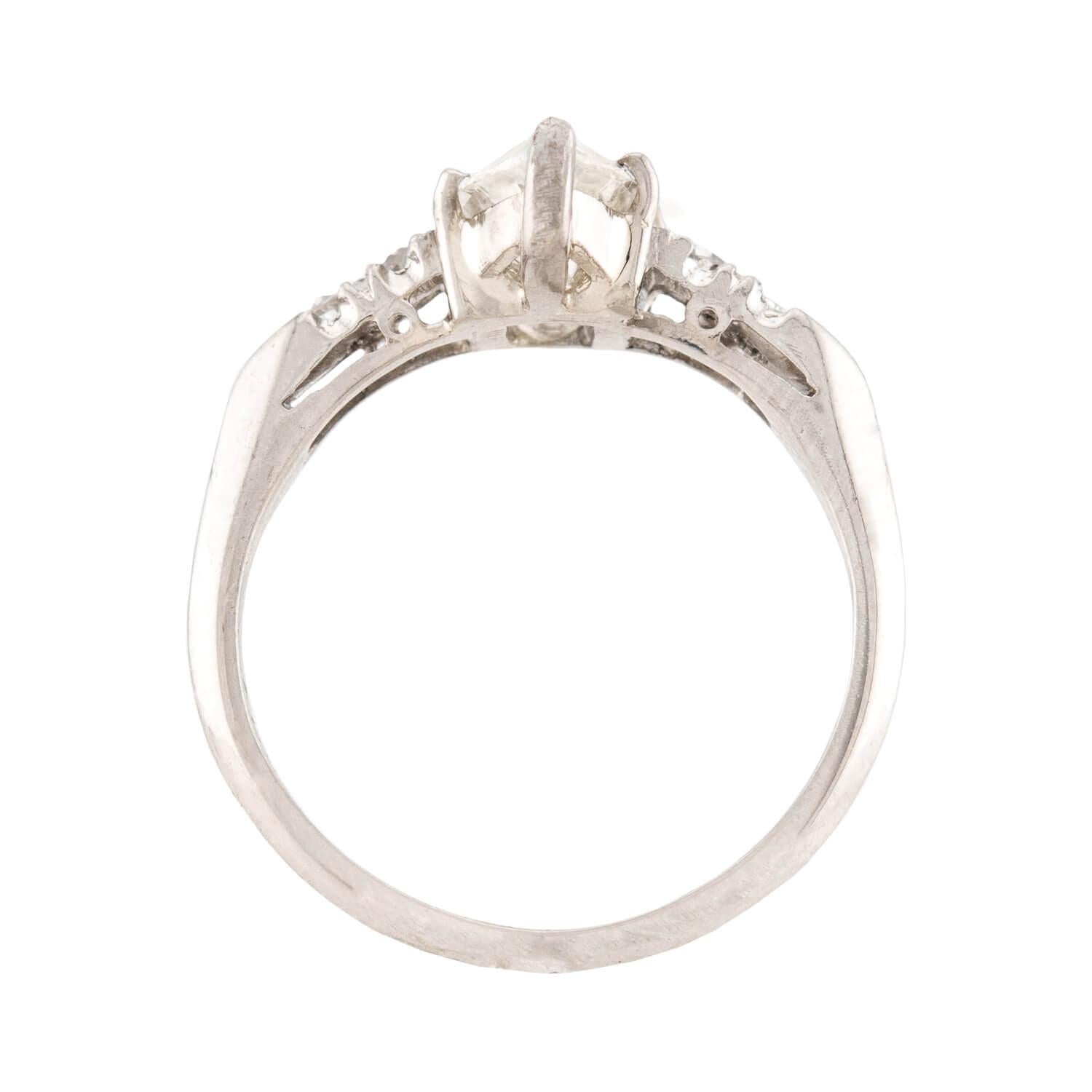 Art Deco Platinum Diamond Engagement Ring 1.14ct