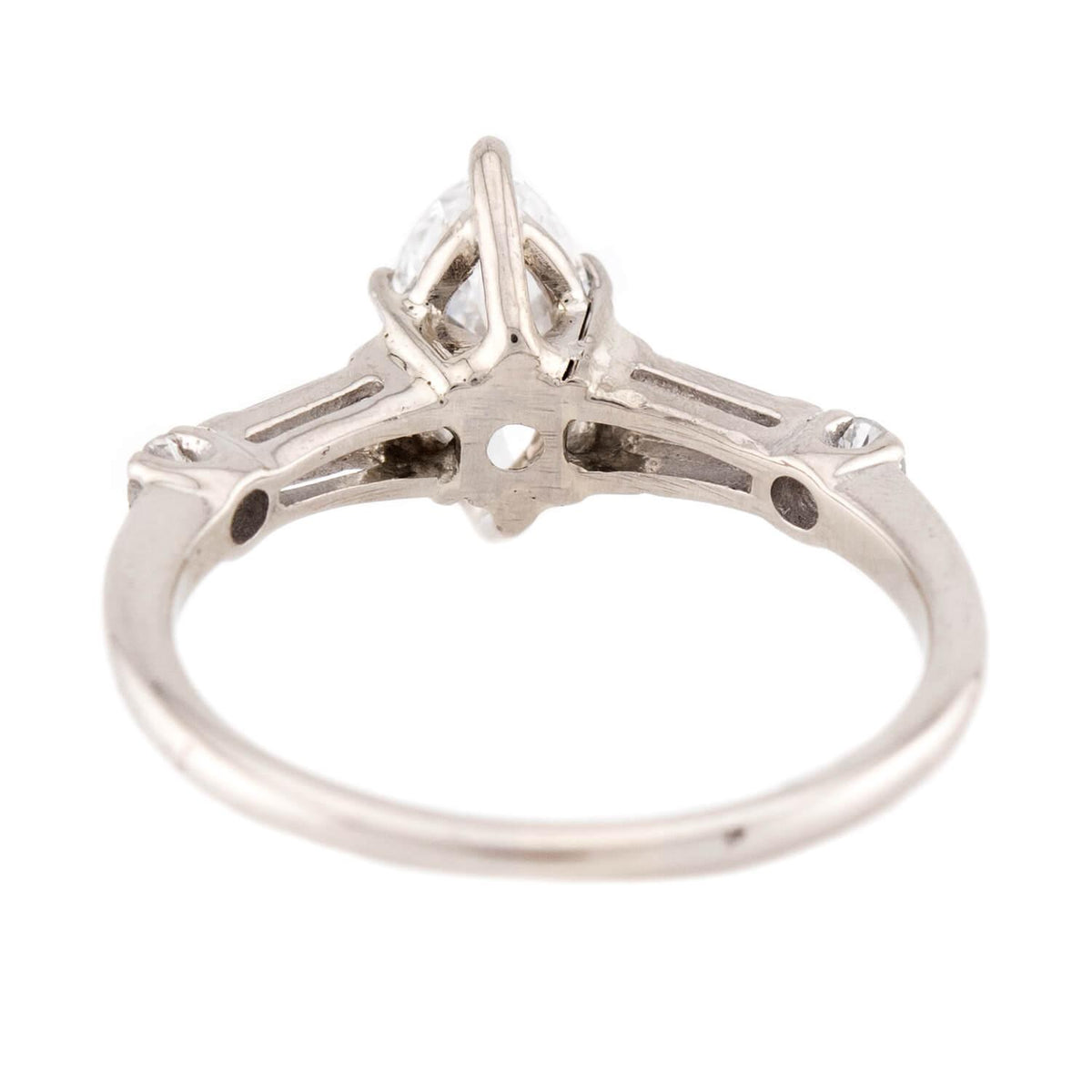 Art Deco 14k Diamond Engagement Ring 1.01ct