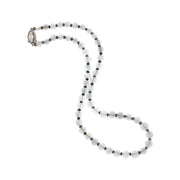 Edwardian Platinum Moonstone & Diamond Bead Necklace