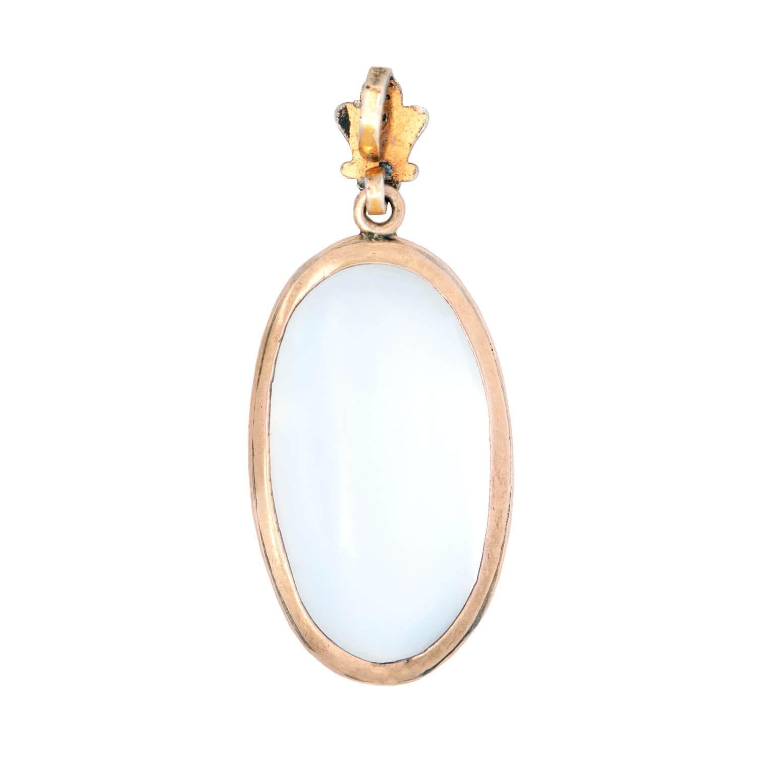 Late Victorian 12k Moonstone Pendant