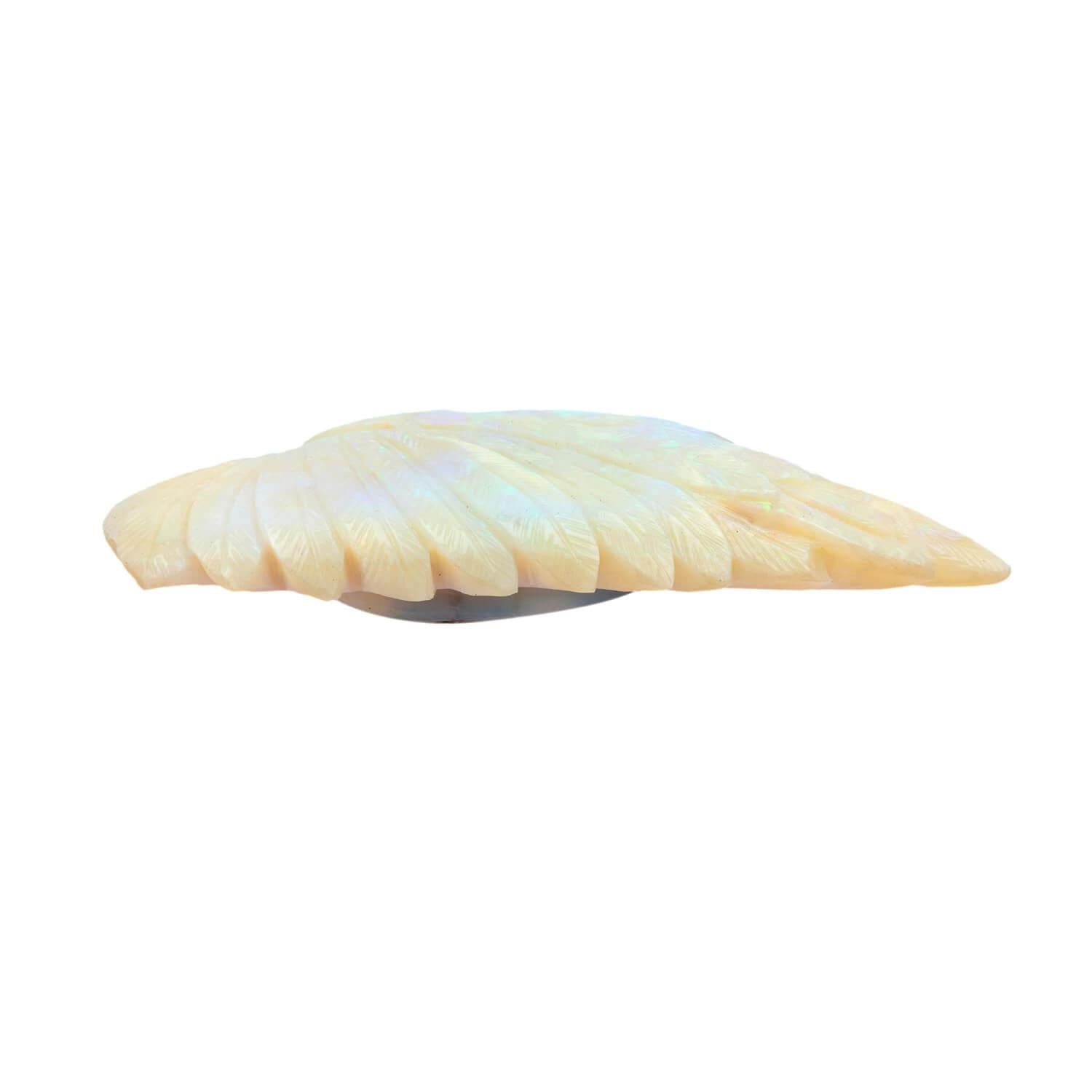 Estate Carved Opal Native American Plaque