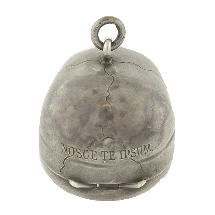 PAUL DITISHEIM Silver Montre Hamlet Large Skull Pocket Watch