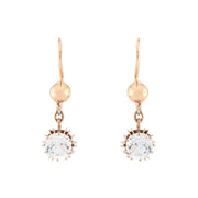 Victorian 14k Paste Dangle Earrings