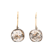 Victorian 14k/Sterling Silver Paste Drop Earrings