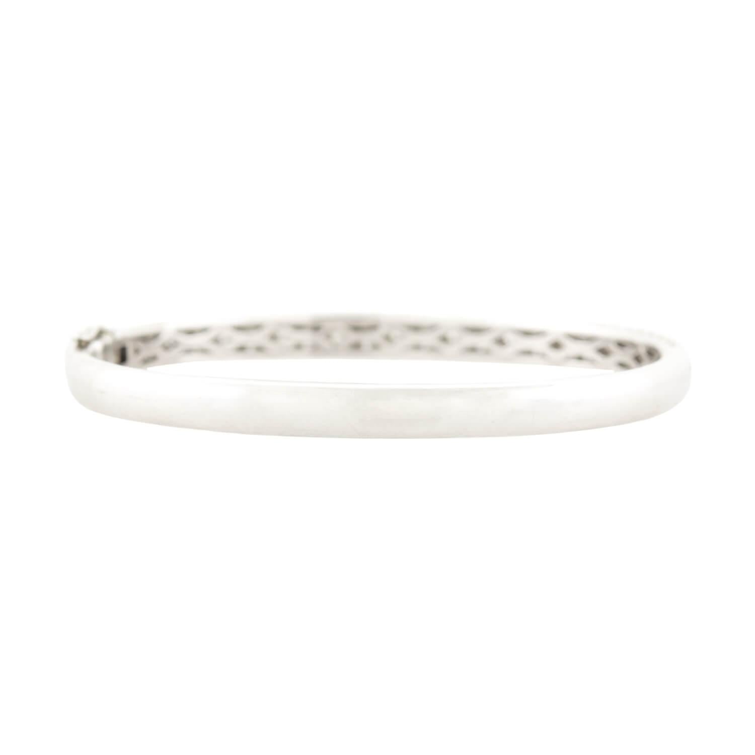 Estate Platinum Pave Diamond Bangle