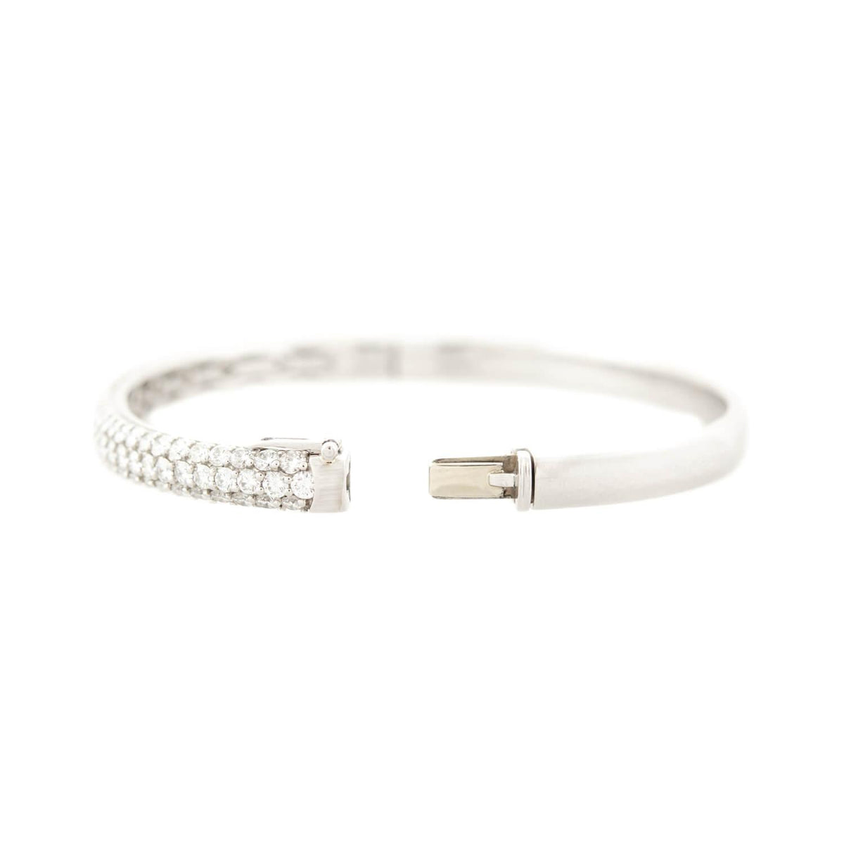 Estate Platinum Pave Diamond Bangle