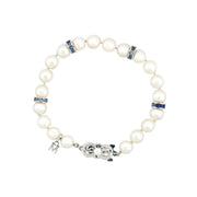 MIKIMOTO Estate 18k Pearl and Sapphire Bracelet
