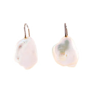Estate Sterling Silver Blister Pearl Earrings