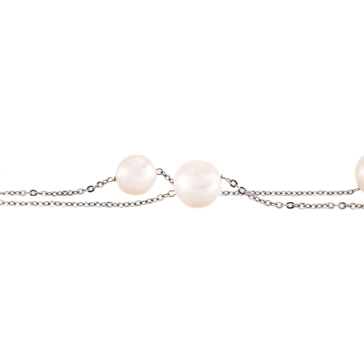 Estate 14k Pearl Chain Necklace