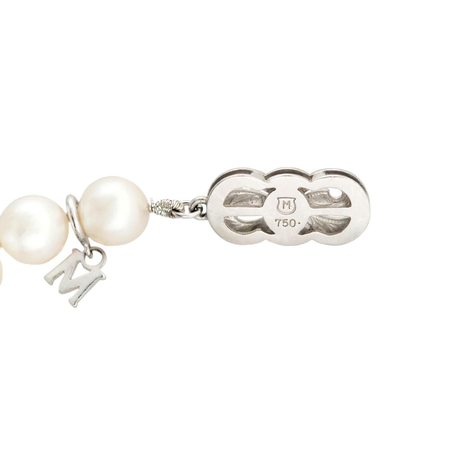 MIKIMOTO Estate 18k Pearl and Sapphire Bracelet