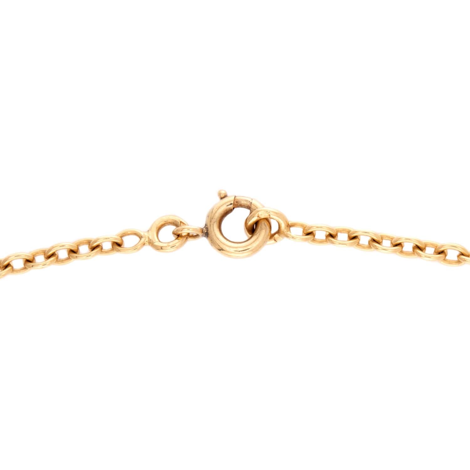 Art Nouveau French 18k Pearl Chain 23"