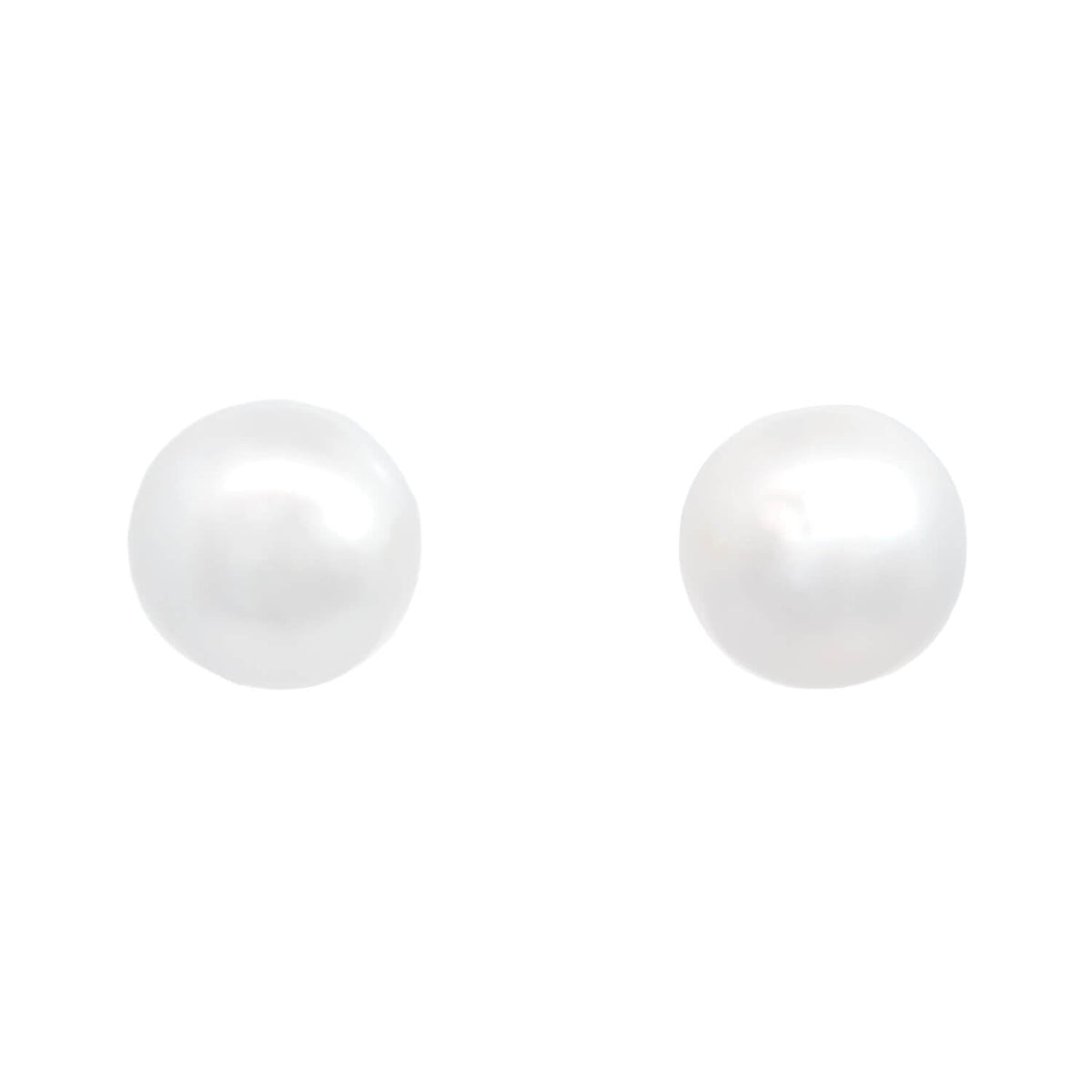 Estate 14kt Cultured Pearl Stud Earrings 13mm