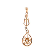 Art Nouveau 10k Diamond Lavalier Pendant/Charm