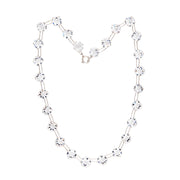 Art Deco Sterling Silver Rock Quartz Crystal Necklace