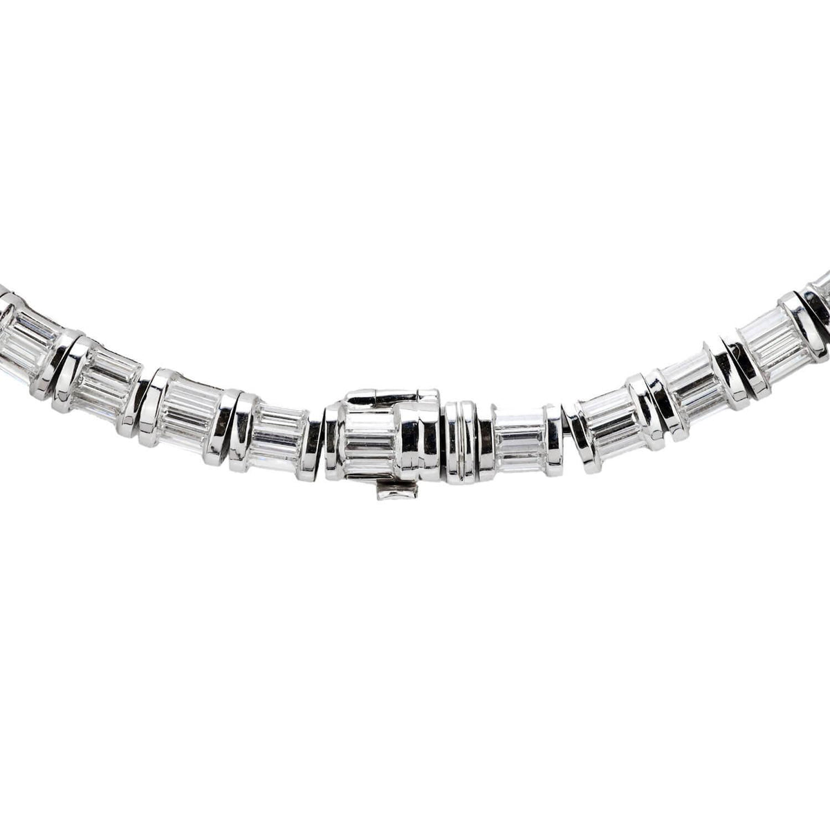 Estate Italian 18k Diamond Riviera Necklace
