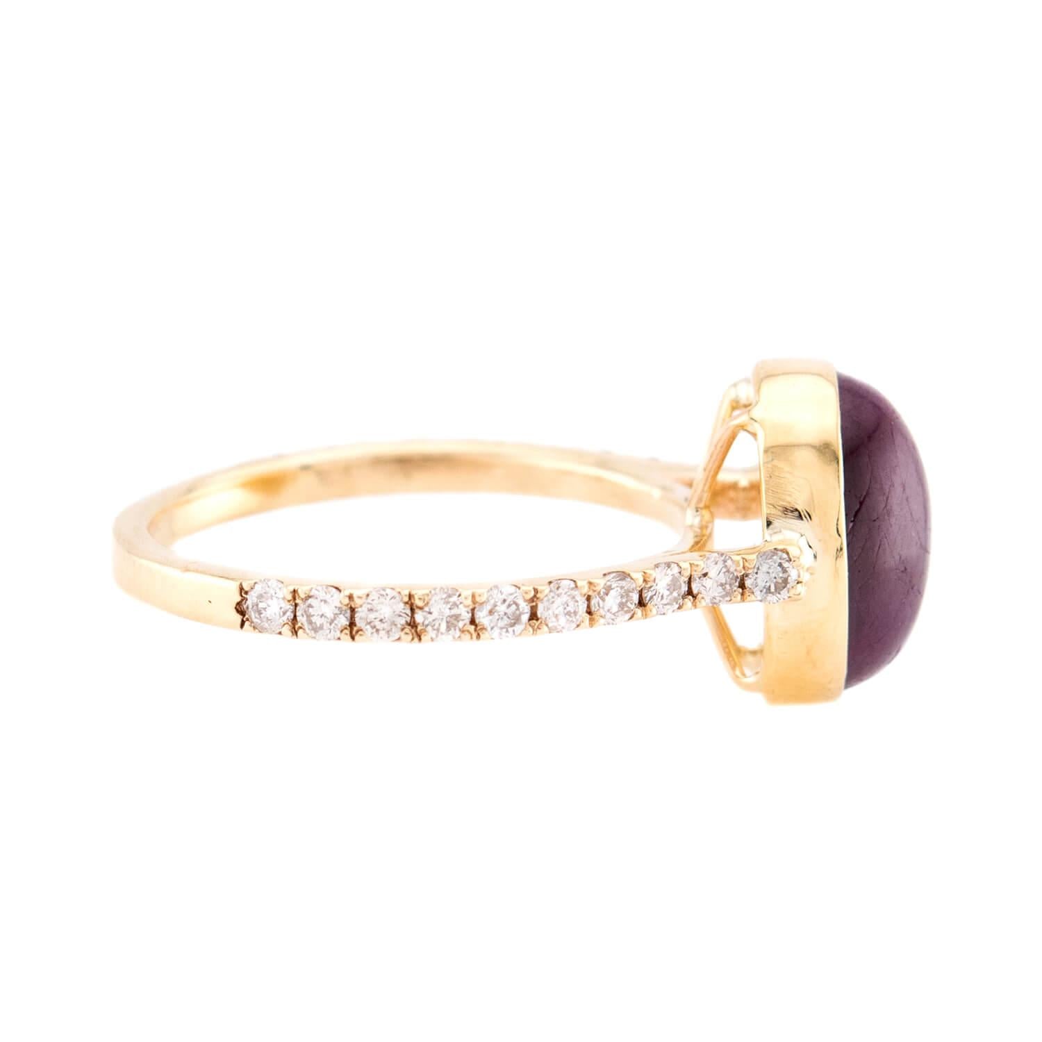 Estate 14k Ruby & Diamond Ring