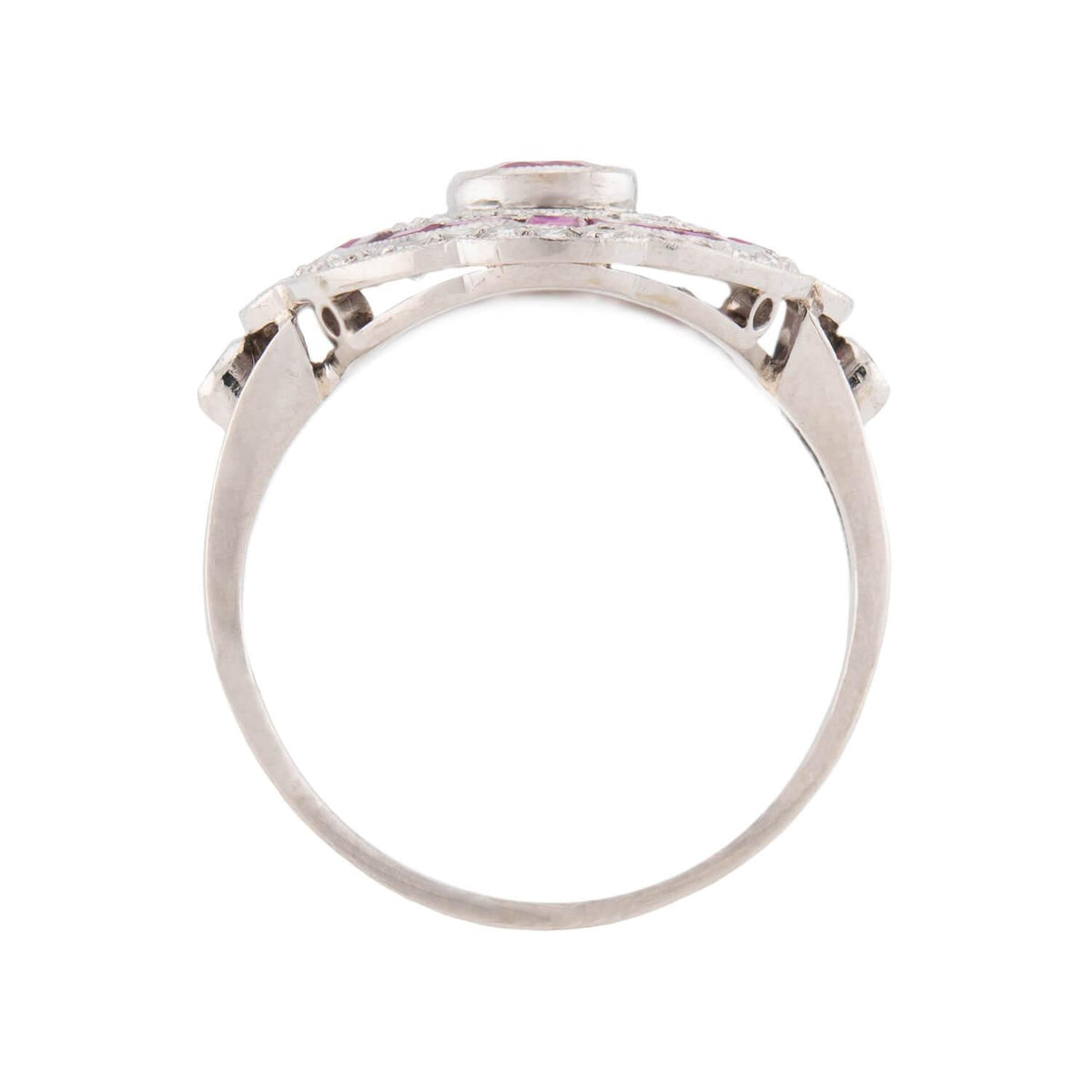 Estate Platinum Ruby & Diamond Ring