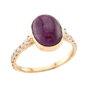 Estate 14k Ruby & Diamond Ring