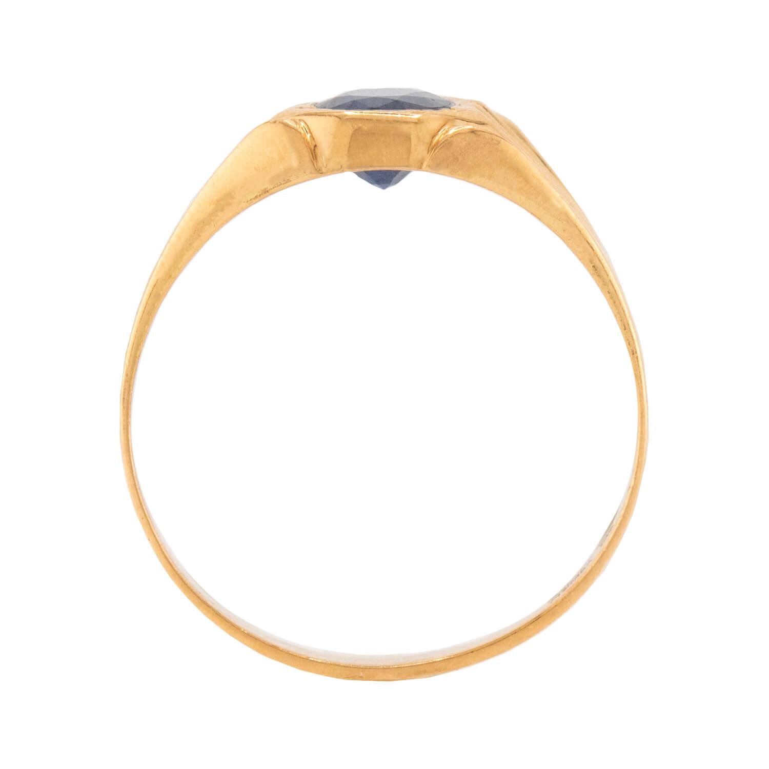 GRT JEWELS Estate Indian 22k Sapphire Ring