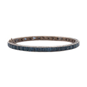 Art Deco Sterling Silver Crystal Bangle