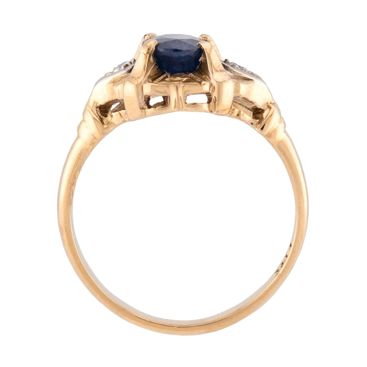 Vintage 14k Sapphire & Diamond Ring