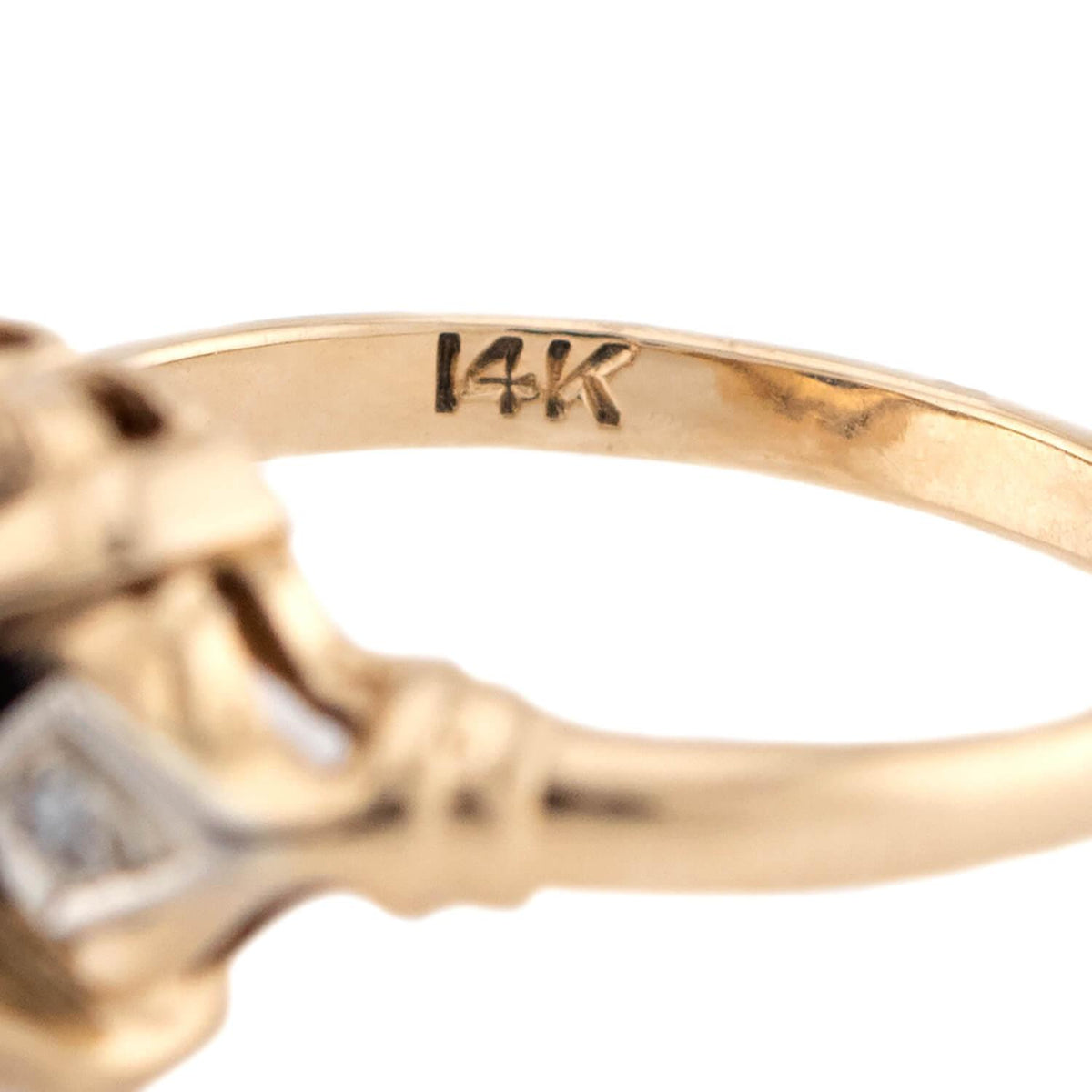 Vintage 14k Sapphire & Diamond Ring