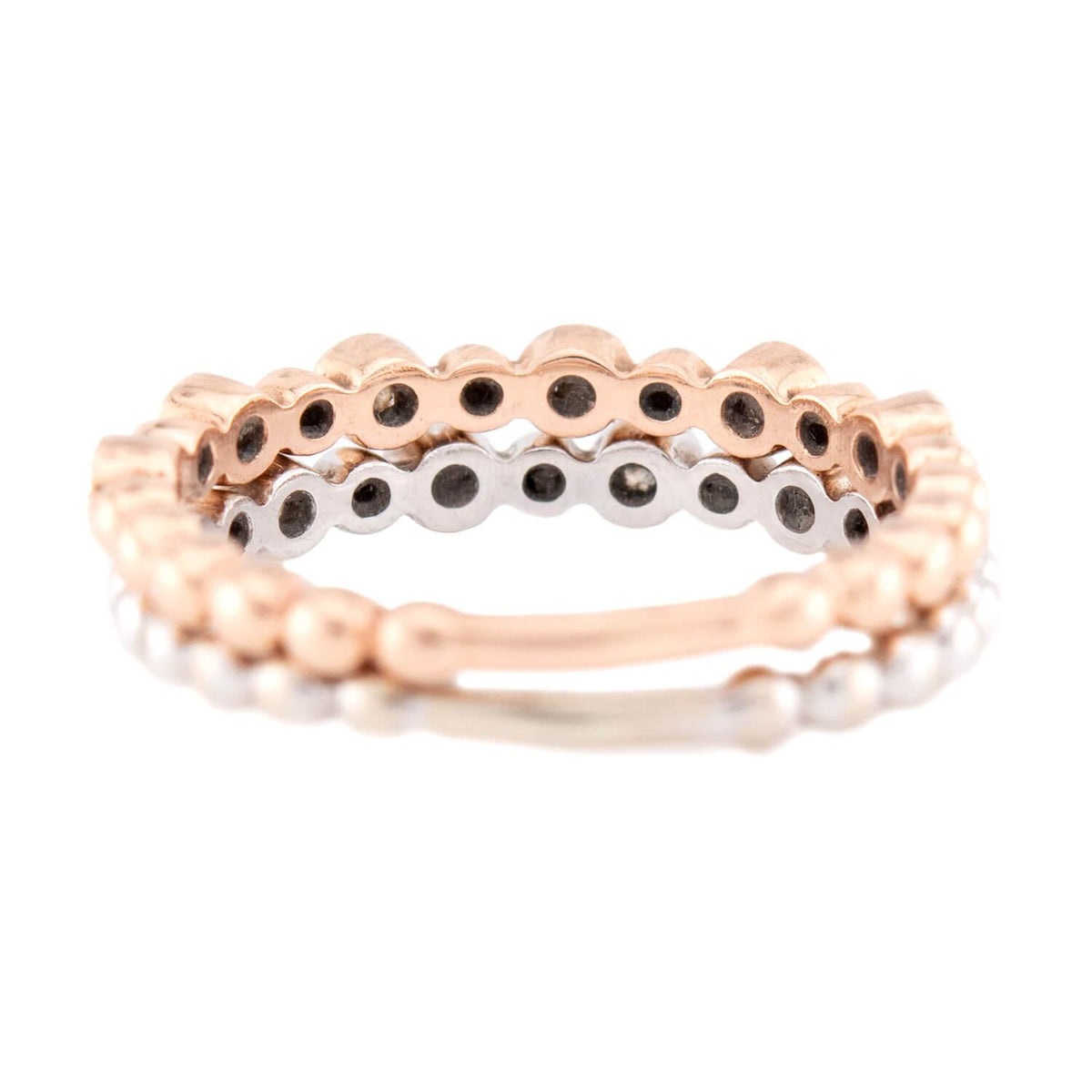 Estate 14k Diamond Eternity Band Set