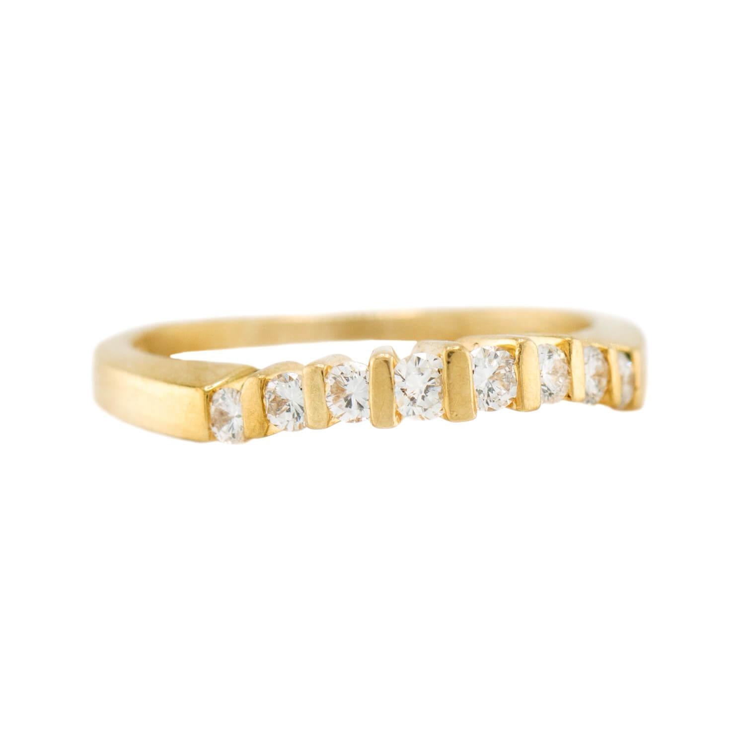 Estate 18k Diamond Engagement Ring Set