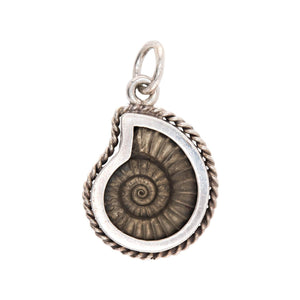 Victorian Sterling Silver Shell Pendant/Charm